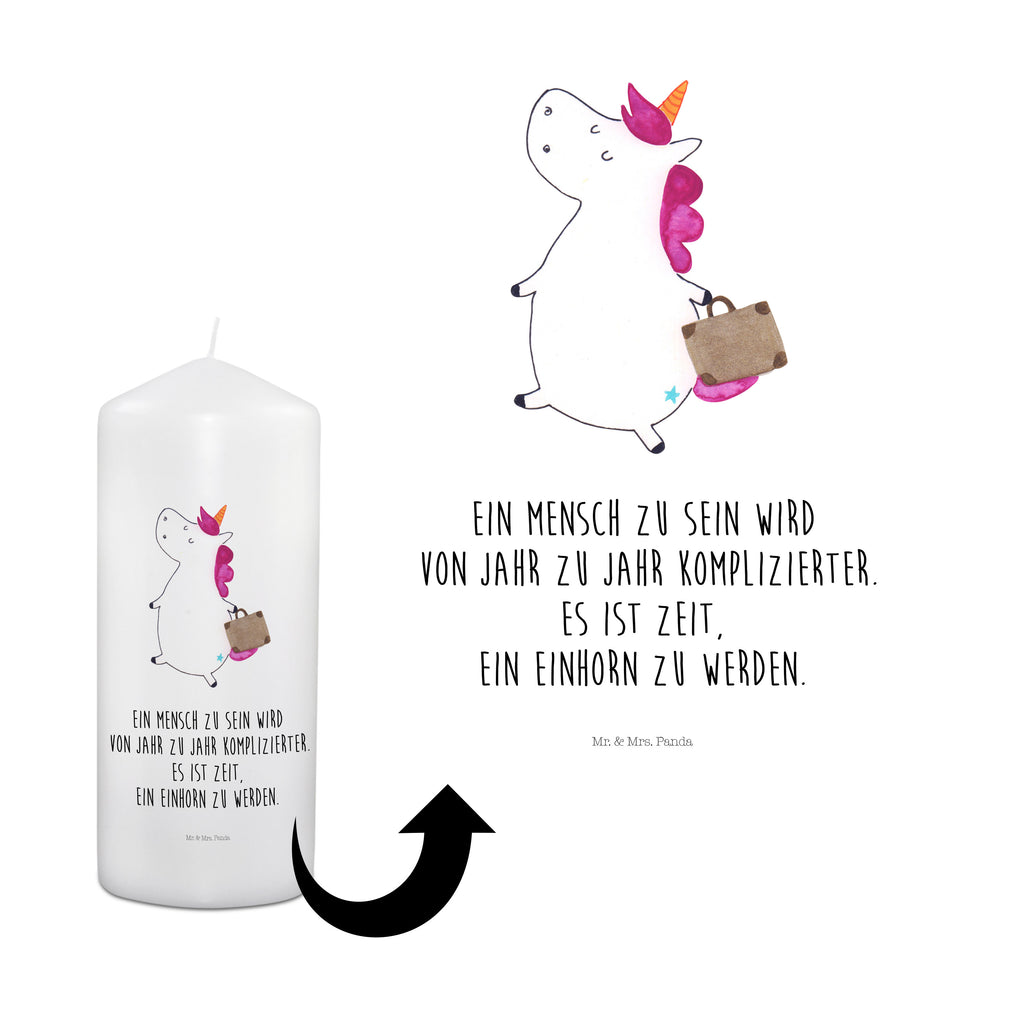 Kerze Einhorn Koffer Kerze, Taufkerze, Kommunionskerze, Geburtstagskerze, Geschenk Kerze, Taufgeschenk Kerze, Kerze mit Druck, Besondere Kerze, Geschenkidee Kerze, Kerze für Kommunion, Geburtstag Kerze, Kommunion Kerze, Einhorn, Einhörner, Einhorn Deko, Pegasus, Unicorn, unicorn, Koffer, Verreisen, Reise, Gepäck, Abenteuer, Erwachsen, Kind, albern, Spaß, lustig, witzig