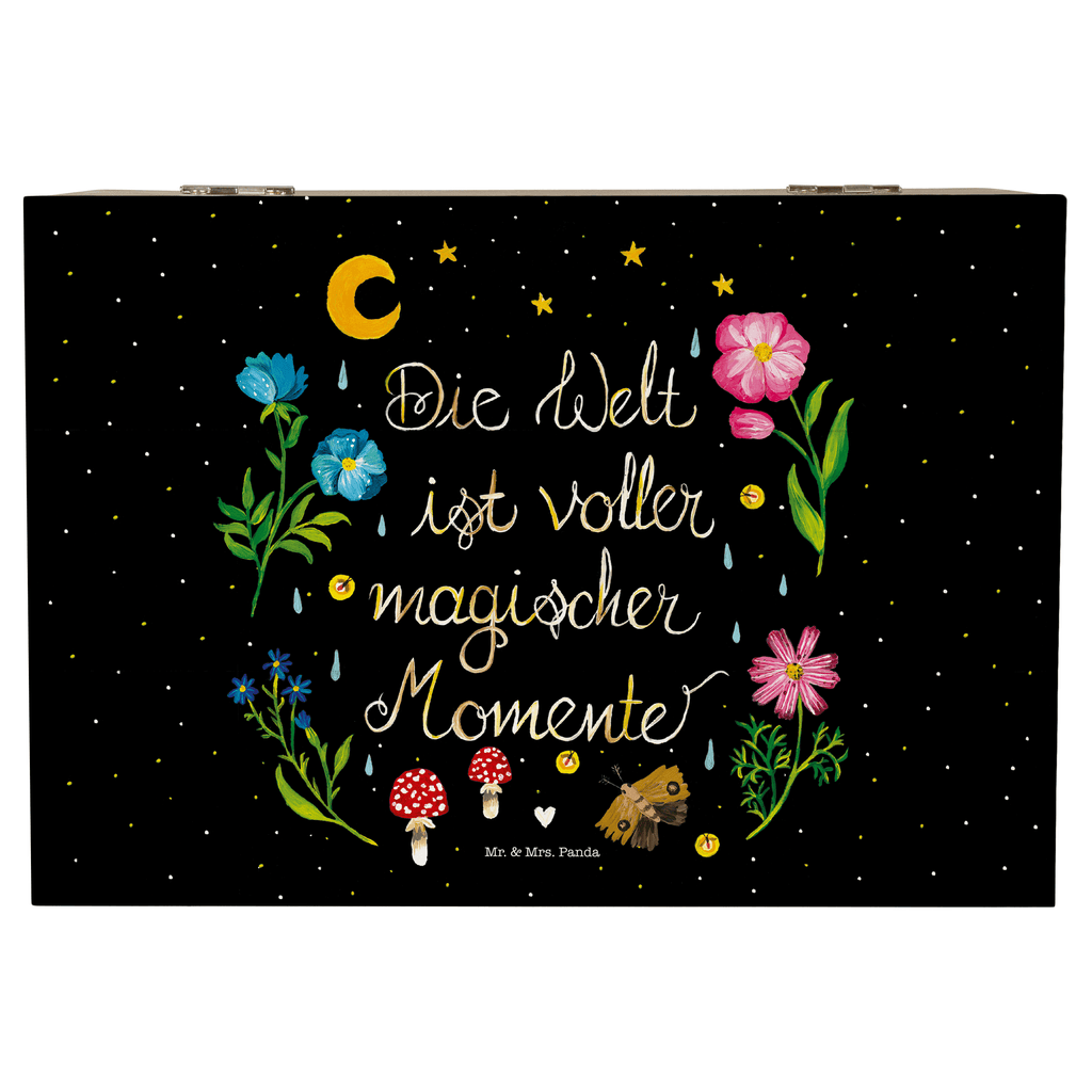 Holzkiste Magische Welt Magische Momente, Spruch schön, Spruch positiv, Motivation, schwarz, magisch, Blumen, Nacht, Weisheit Holzkiste, Kiste, Schatzkiste, Truhe, Schatulle, XXL,  Erinnerungsbox, Erinnerungskiste, Dekokiste, Aufbewahrungsbox  Blumen Deko, Frühlings Deko, Sommer Deko, Dekoration, positive Botschaft, Naturliebhaber, Outdoor, Natur, Abenteuer