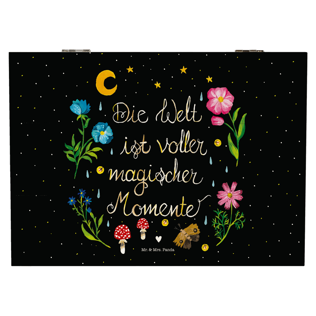 Holzkiste Magische Welt Magische Momente, Spruch schön, Spruch positiv, Motivation, schwarz, magisch, Blumen, Nacht, Weisheit Holzkiste, Kiste, Schatzkiste, Truhe, Schatulle, XXL,  Erinnerungsbox, Erinnerungskiste, Dekokiste, Aufbewahrungsbox  Blumen Deko, Frühlings Deko, Sommer Deko, Dekoration, positive Botschaft, Naturliebhaber, Outdoor, Natur, Abenteuer