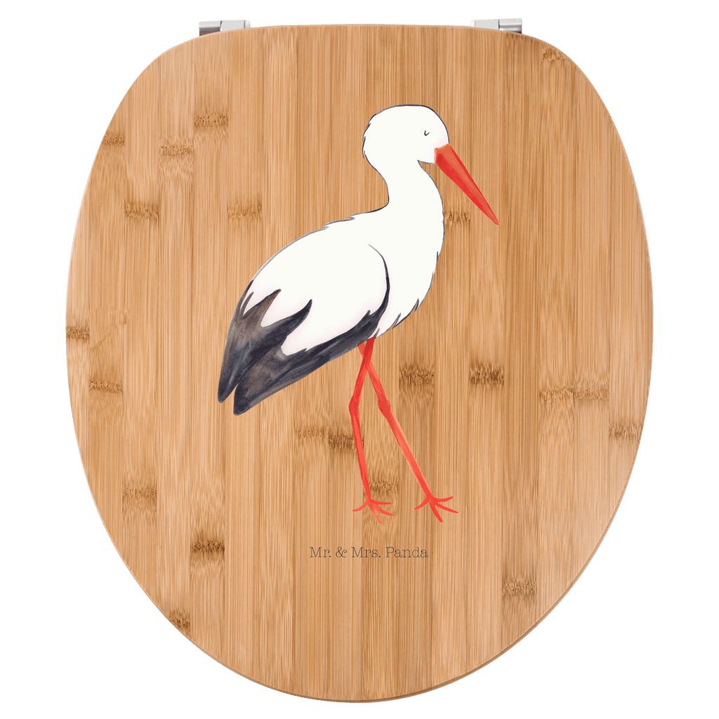 Motiv WC Sitz Storch Klobrille, Klodeckel, Toilettendeckel, WC-Sitz, Toilette, Tiermotive, Gute Laune, lustige Sprüche, Tiere, Storch, Störche, Schwangerschaft, Geburt, Mutter, Mütter, Mutter werden, Schwanger, Babybauch, Baby