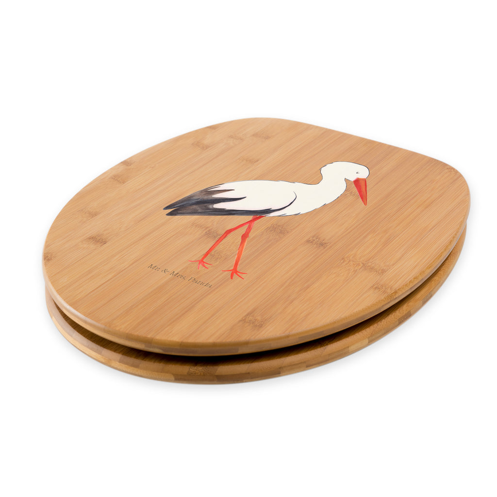 Motiv WC Sitz Storch Klobrille, Klodeckel, Toilettendeckel, WC-Sitz, Toilette, Tiermotive, Gute Laune, lustige Sprüche, Tiere, Storch, Störche, Schwangerschaft, Geburt, Mutter, Mütter, Mutter werden, Schwanger, Babybauch, Baby