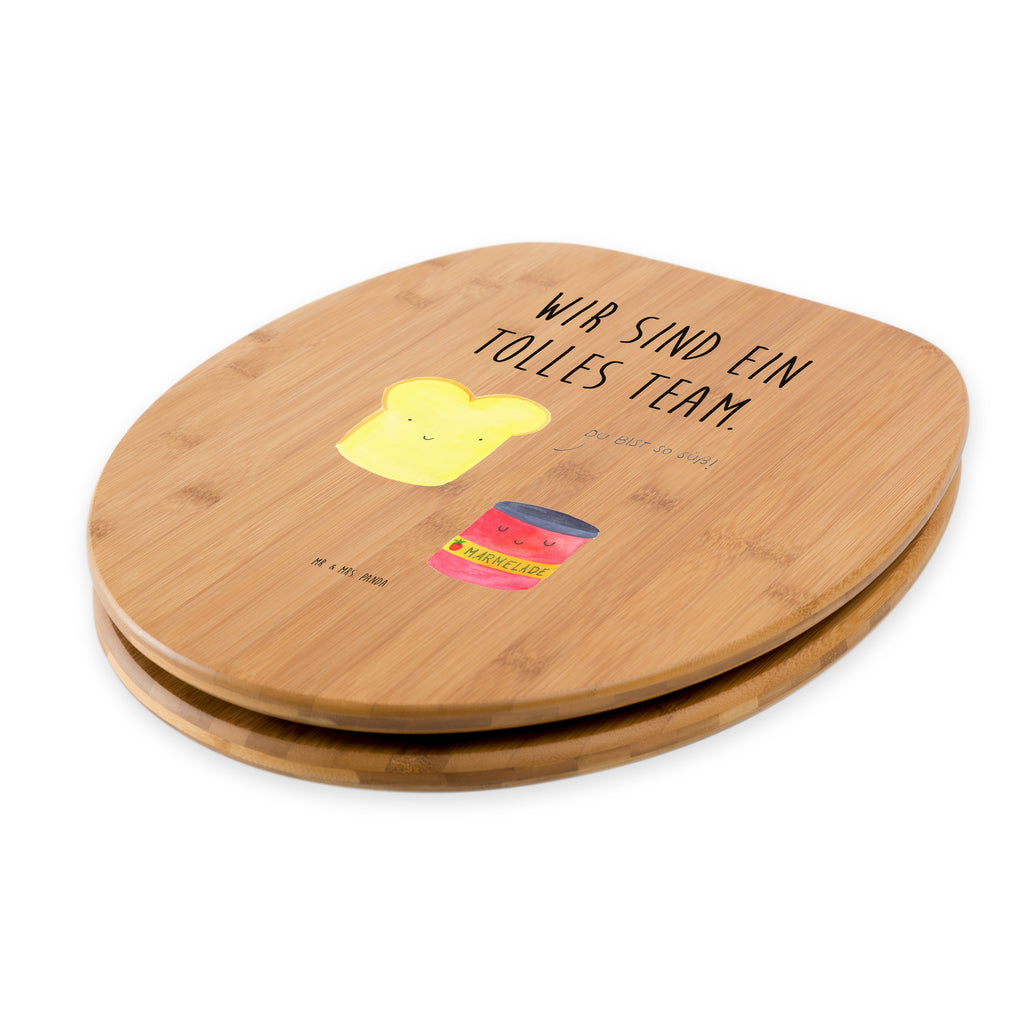 Motiv WC Sitz Toast & Marmelade Klobrille, Klodeckel, Toilettendeckel, WC-Sitz, Toilette, Tiermotive, Gute Laune, lustige Sprüche, Tiere, Toast, Marmelade, Dreamteam, süße Postkarte, süß, Küche Deko, Küche Spruch, Frühstück Einladung, Brot, Toastbrot