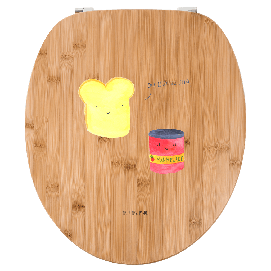 Motiv WC Sitz Toast & Marmelade Klobrille, Klodeckel, Toilettendeckel, WC-Sitz, Toilette, Tiermotive, Gute Laune, lustige Sprüche, Tiere, Toast, Marmelade, Dreamteam, süße Postkarte, süß, Küche Deko, Küche Spruch, Frühstück Einladung, Brot, Toastbrot