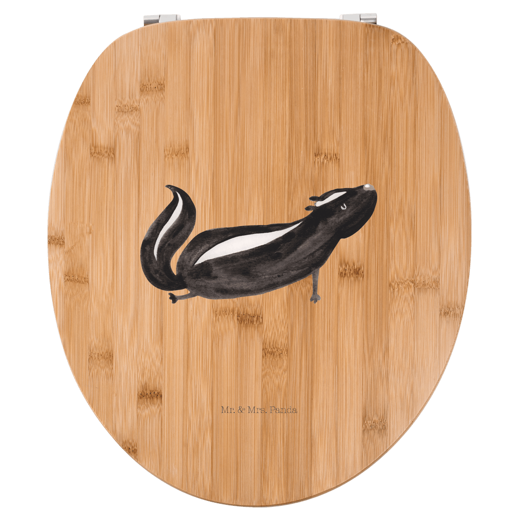 Motiv WC Sitz Stinktier Yoga Klobrille, Klodeckel, Toilettendeckel, WC-Sitz, Toilette, Stinktier, Skunk, Wildtier, Raubtier, Stinker, Stinki, Yoga, Namaste, Lebe, Liebe, Lache