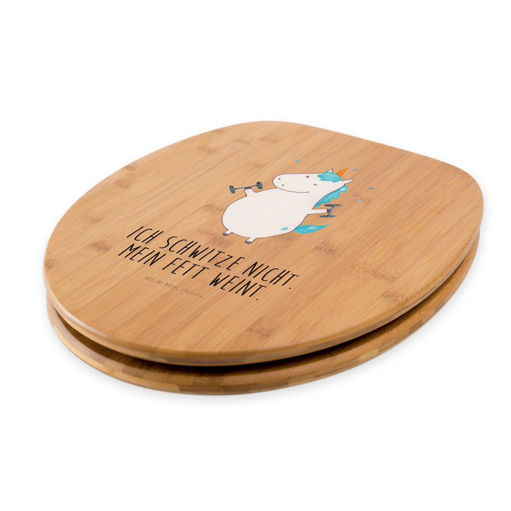 Motiv WC Sitz Einhorn Fitness Klobrille, Klodeckel, Toilettendeckel, WC-Sitz, Toilette, Einhorn, Einhörner, Einhorn Deko, Pegasus, Unicorn, Gym, Fitness, Fitnessstudio, Diät, Abnehmen, Sport, Pumpen, Geräte, Sixpack