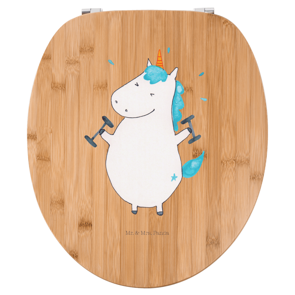 Motiv WC Sitz Einhorn Fitness Klobrille, Klodeckel, Toilettendeckel, WC-Sitz, Toilette, Einhorn, Einhörner, Einhorn Deko, Pegasus, Unicorn, Gym, Fitness, Fitnessstudio, Diät, Abnehmen, Sport, Pumpen, Geräte, Sixpack