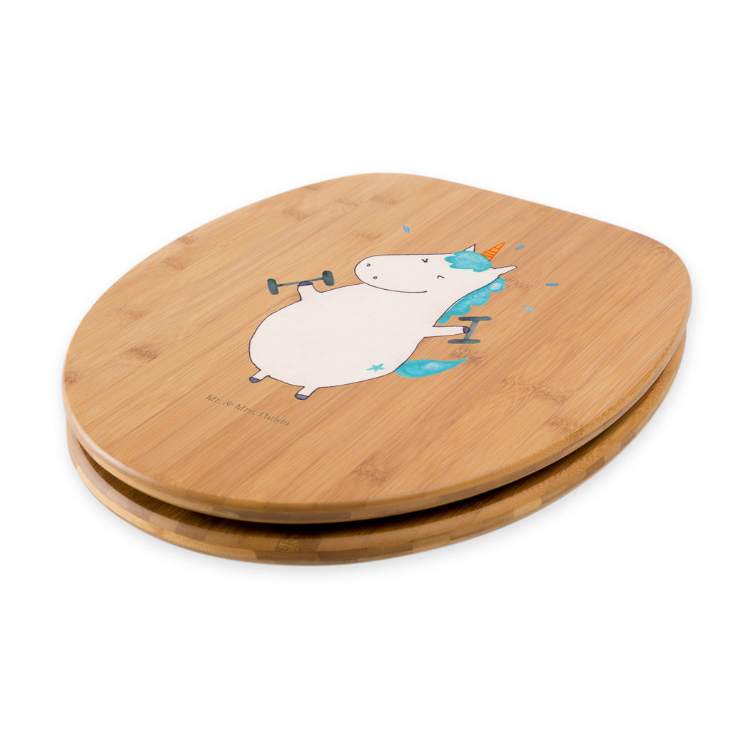 Motiv WC Sitz Einhorn Fitness Klobrille, Klodeckel, Toilettendeckel, WC-Sitz, Toilette, Einhorn, Einhörner, Einhorn Deko, Pegasus, Unicorn, Gym, Fitness, Fitnessstudio, Diät, Abnehmen, Sport, Pumpen, Geräte, Sixpack