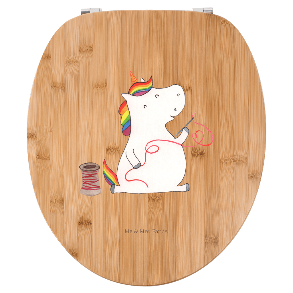 Motiv WC Sitz Einhorn Näherin Klobrille, Klodeckel, Toilettendeckel, WC-Sitz, Toilette, Einhorn, Einhörner, Einhorn Deko, Pegasus, Unicorn, Näherin, nähen, Mädchen, Freundin, Häkeln, Stricken, basteln, Nähzimmer