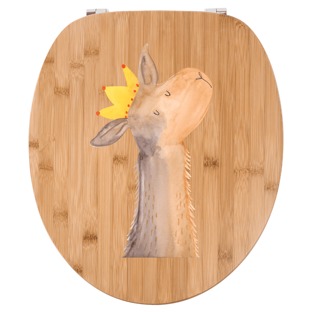 Motiv WC Sitz Lamakopf König Klobrille, Klodeckel, Toilettendeckel, WC-Sitz, Toilette, Lama, Alpaka, Lamas, König, Königin, Freundin, Mama, Papa, Büro Kollege, Kollegin, Chef, Vorgesetzter, Abi, Abitur