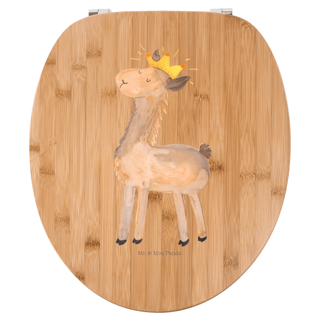 Motiv WC Sitz Lama König Klobrille, Klodeckel, Toilettendeckel, WC-Sitz, Toilette, Lama, Alpaka, Lamas, König, Königin, Freundin, Mama, Papa, Büro Kollege, Kollegin, Chef, Vorgesetzter, Abi, Abitur