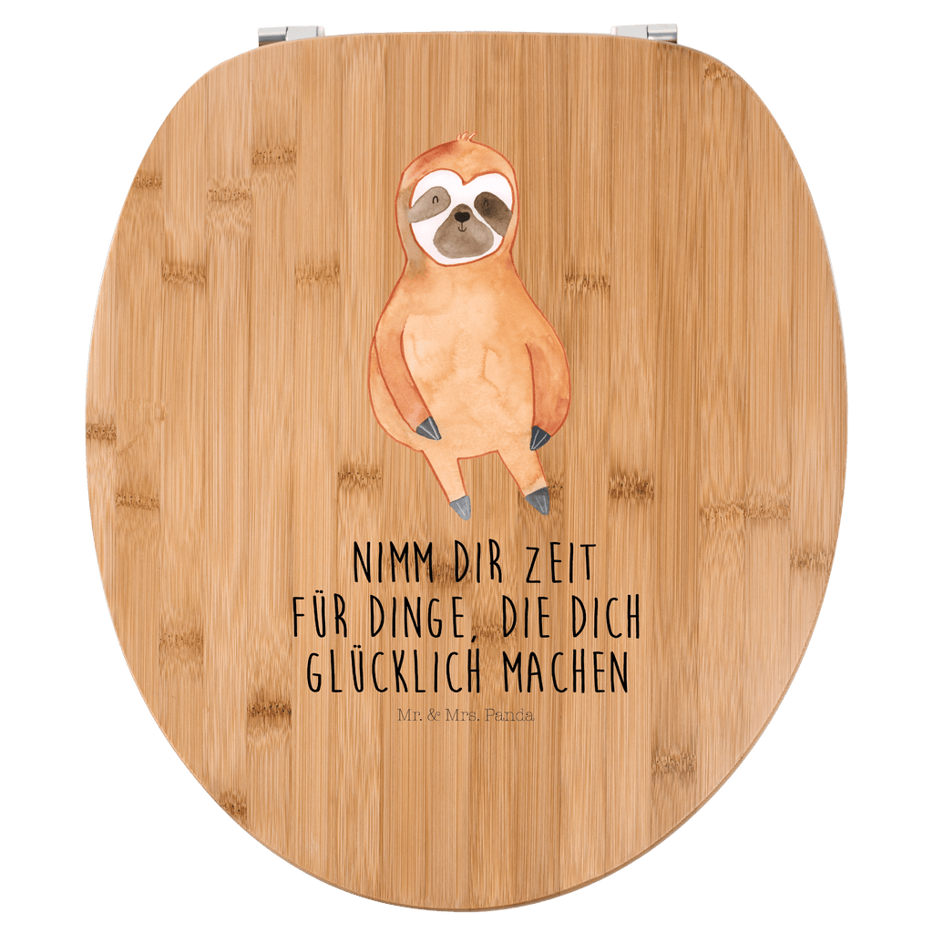 Motiv WC Sitz Faultier Zufrieden Klobrille, Klodeckel, Toilettendeckel, WC-Sitz, Toilette, Faultier, Faultier Geschenk, Faultier Deko, Faultiere, faul, Lieblingstier, Pause, relaxen, Glück, glücklich, zufrieden, happy, Zufriedenheit, Gelassenheit, Ruhe, Frieden