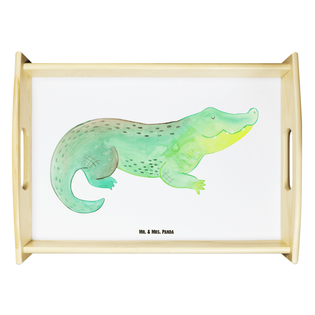 Serviertablett Krokodil Tablett, Holztablett, Küchentablett, Dekotablett, Frühstückstablett, Meerestiere, Meer, Urlaub, Krokodil, Krokodile, verrückt sein, spontan sein, Abenteuerlust, Reiselust, Freundin, beste Freundin, Lieblingsmensch