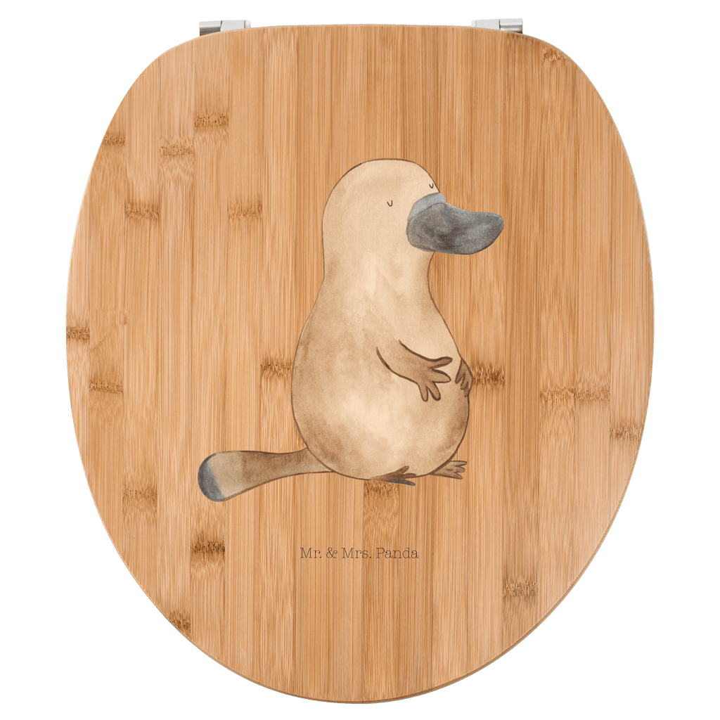 Motiv WC Sitz Schnabeltier mutig Klobrille, Klodeckel, Toilettendeckel, WC-Sitz, Toilette, Meerestiere, Meer, Urlaub, Schnabeltier, Mut, mutig, Lebensweisheit, Schnabeltiere, Motivation, Training, Büro, Arbeit, Neuanfang, Neustart, Weltreise, Raodtrip