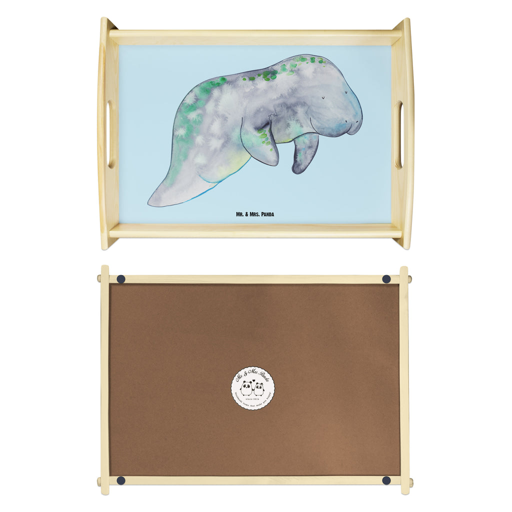 Serviertablett Seekuh chillt Tablett, Holztablett, Küchentablett, Dekotablett, Frühstückstablett, Meerestiere, Meer, Urlaub, Seekuh, Seekühe, Diät, Abnehmen, Zucker, Diätwahn, Essen, Süßigkeiten