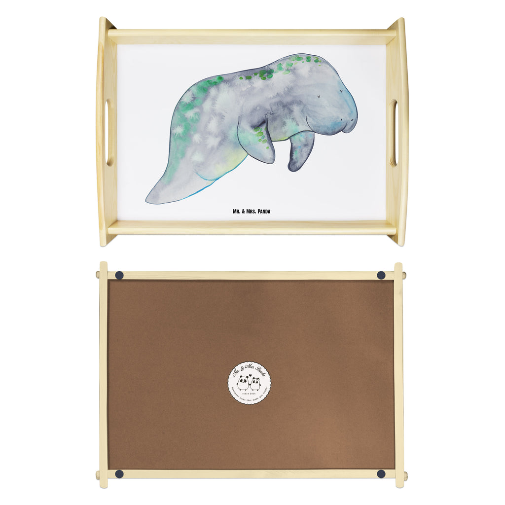 Serviertablett Seekuh chillt Tablett, Holztablett, Küchentablett, Dekotablett, Frühstückstablett, Meerestiere, Meer, Urlaub, Seekuh, Seekühe, Diät, Abnehmen, Zucker, Diätwahn, Essen, Süßigkeiten