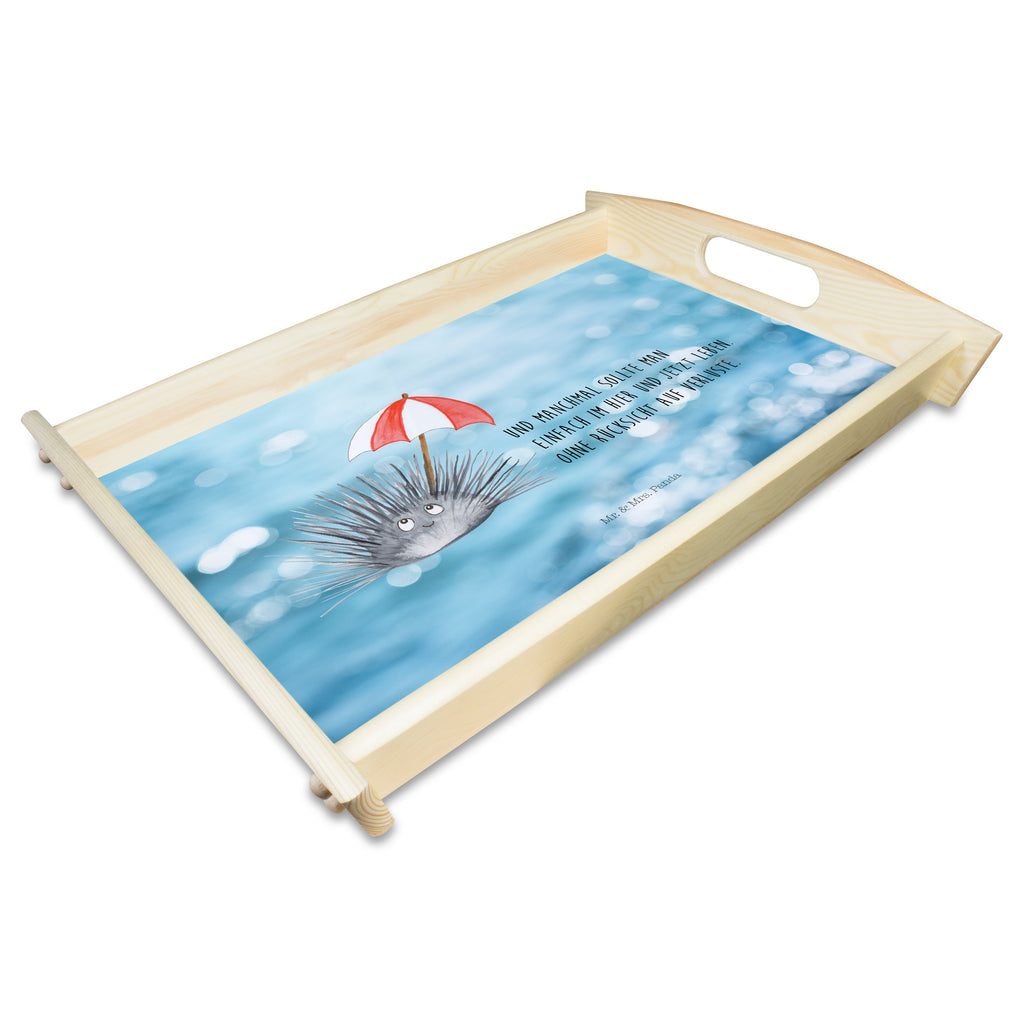 Serviertablett Seeigel Tablett, Holztablett, Küchentablett, Dekotablett, Frühstückstablett, Meerestiere, Meer, Urlaub, Seeigel, Achtsamkeit, Selbstakzeptanz, Selbstliebe, Hier und Jetzt, Leben, Lebe