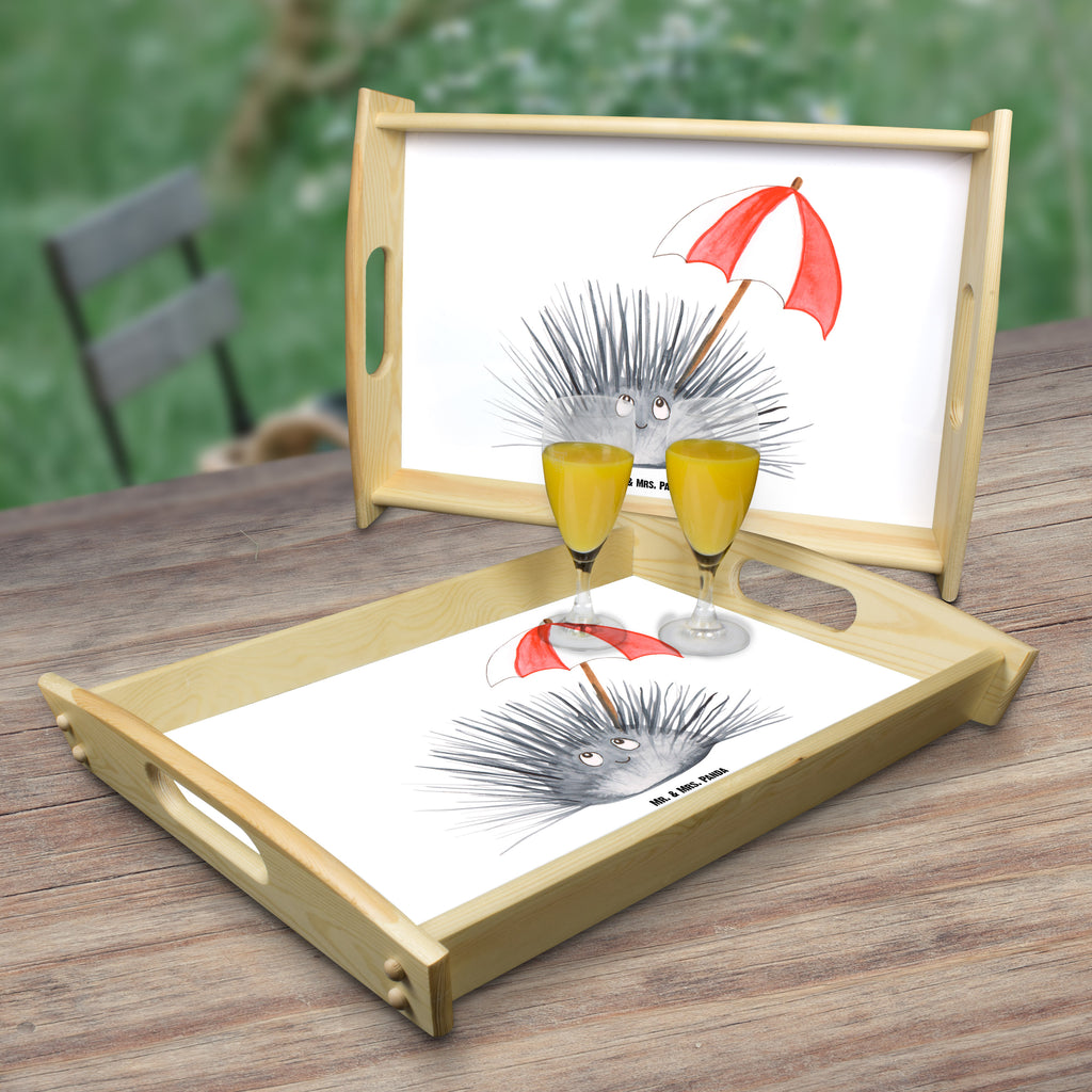 Serviertablett Seeigel Tablett, Holztablett, Küchentablett, Dekotablett, Frühstückstablett, Meerestiere, Meer, Urlaub, Seeigel, Achtsamkeit, Selbstakzeptanz, Selbstliebe, Hier und Jetzt, Leben, Lebe