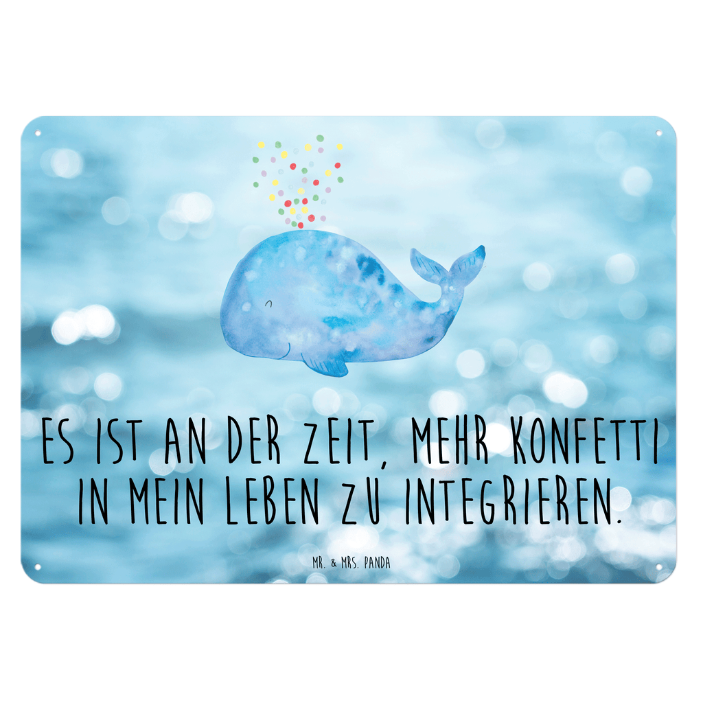 Blechschild Wal Konfetti Wal, Konfetti, Wale, Motivation, Neuanfang, Trennung, Diät, Abnehmen, Neustart, Lebensabschnitt, Geburtstag,  Blechschild, Metallschild, Geschenk Schild, Schild, Magnet-Metall-Schild, Deko Schild, Wandschild, Wand-Dekoration, Türschild, Wandschild, Metallschild  Meerestiere, Meer, Urlaub