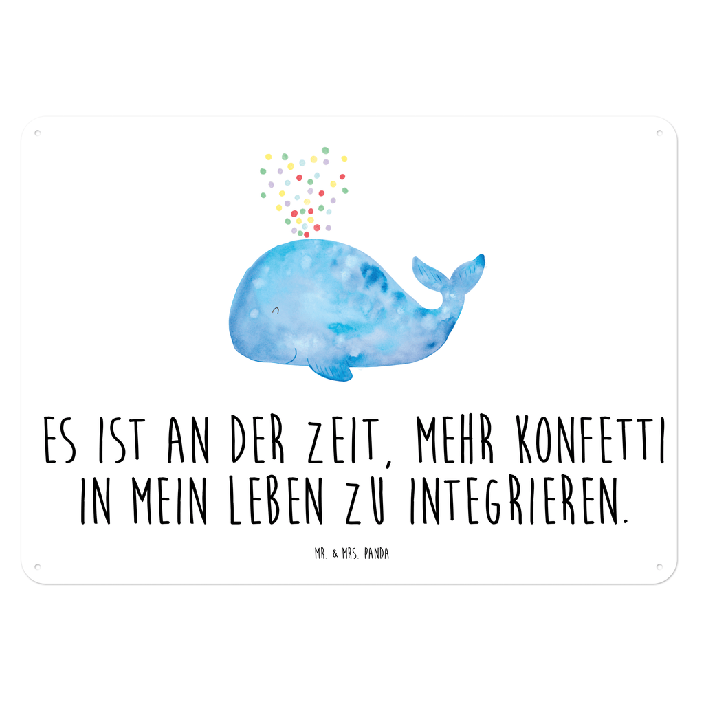 Blechschild Wal Konfetti Wal, Konfetti, Wale, Motivation, Neuanfang, Trennung, Diät, Abnehmen, Neustart, Lebensabschnitt, Geburtstag,  Blechschild, Metallschild, Geschenk Schild, Schild, Magnet-Metall-Schild, Deko Schild, Wandschild, Wand-Dekoration, Türschild, Wandschild, Metallschild  Meerestiere, Meer, Urlaub