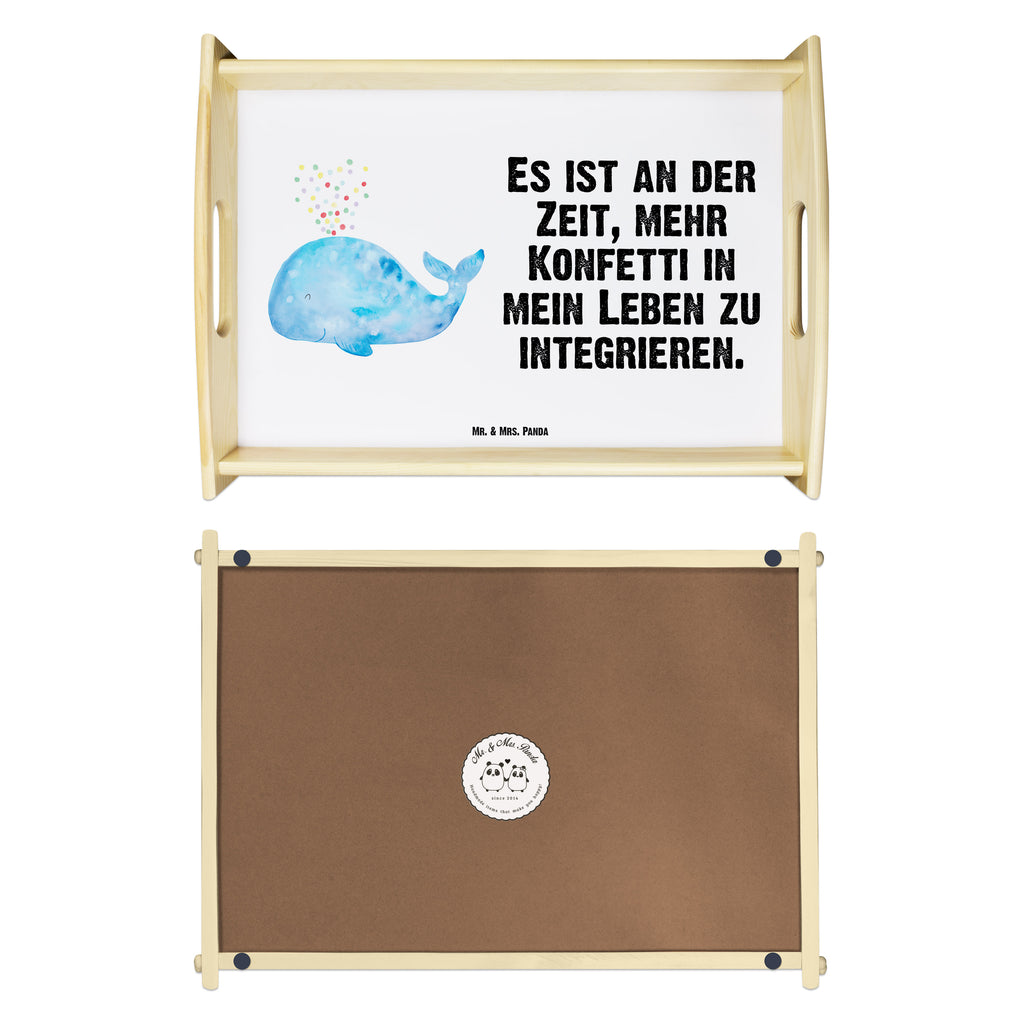 Serviertablett Wal Konfetti Tablett, Holztablett, Küchentablett, Dekotablett, Frühstückstablett, Meerestiere, Meer, Urlaub, Wal, Konfetti, Wale, Motivation, Neuanfang, Trennung, Diät, Abnehmen, Neustart, Lebensabschnitt, Geburtstag