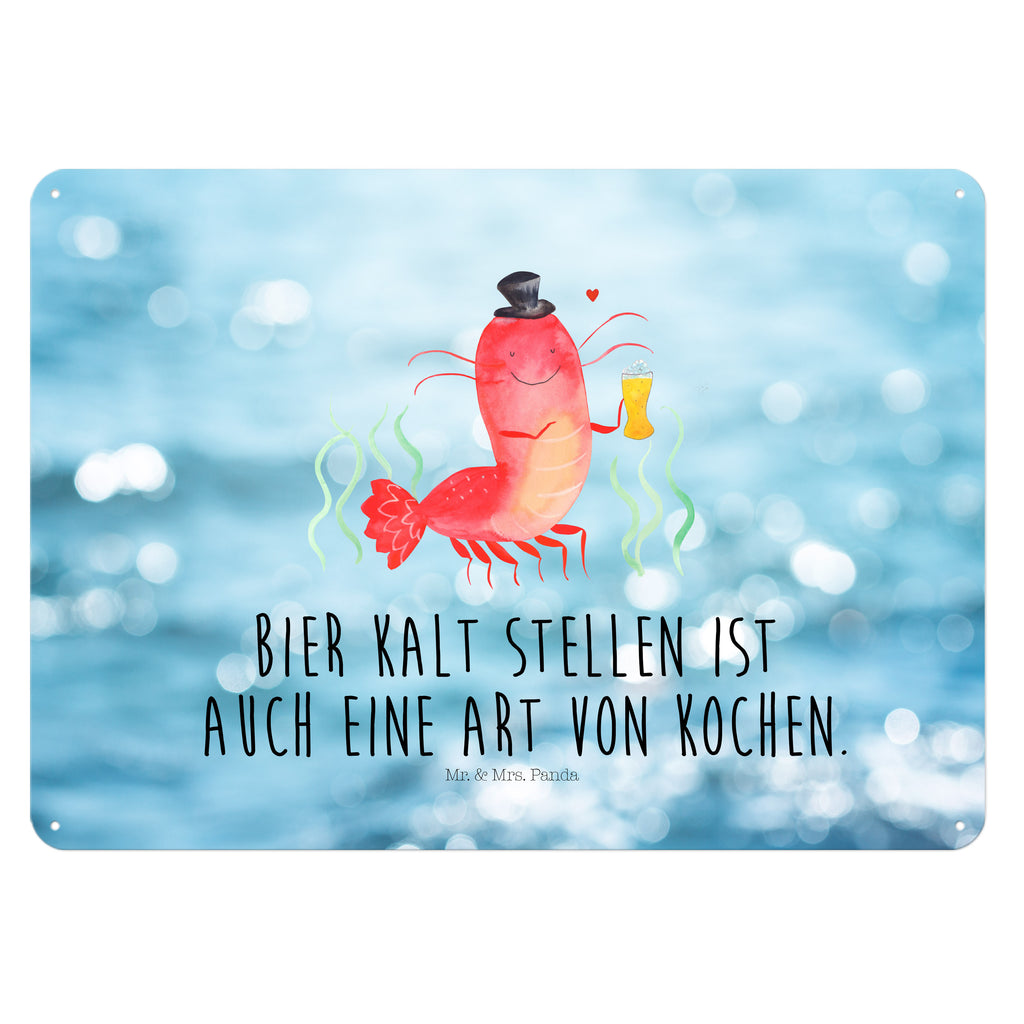Blechschild Hummer mit Weizen Garnele, Garnelen, Bier, Kochen, Männerhaushalt, Junggeselle, Junggesellin, Bierliebhaber, Kneipe, Gasthaus, Wirtschaft Blechschild, Metallschild, Geschenk Schild, Schild, Magnet-Metall-Schild, Deko Schild, Wandschild, Wand-Dekoration, Türschild, Wandschild, Metallschild  Meerestiere, Meer, Urlaub