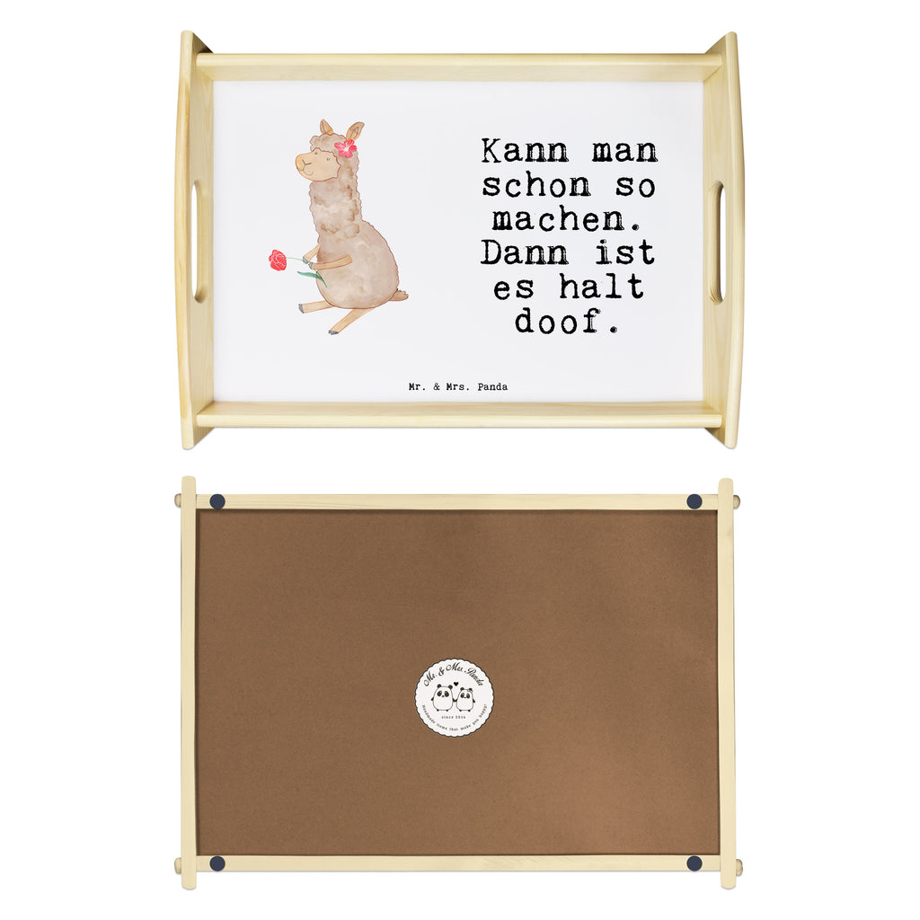 Serviertablett Alpaka Blume Tablett, Holztablett, Küchentablett, Dekotablett, Frühstückstablett, Alpaka, Lama, Blume, Lamas, Alpaka Zitat, Alpaka Spruch, Alpaka Dekor, Alpaka Geschenk, Alpaka Dekoration, Alpaka Witz, Motiv Alpaka