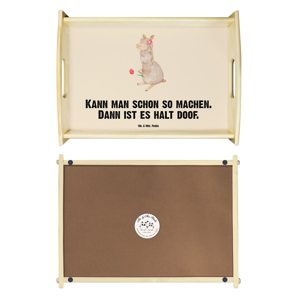 Serviertablett Alpaka Blume Tablett, Holztablett, Küchentablett, Dekotablett, Frühstückstablett, Alpaka, Lama, Blume, Lamas, Alpaka Zitat, Alpaka Spruch, Alpaka Dekor, Alpaka Geschenk, Alpaka Dekoration, Alpaka Witz, Motiv Alpaka