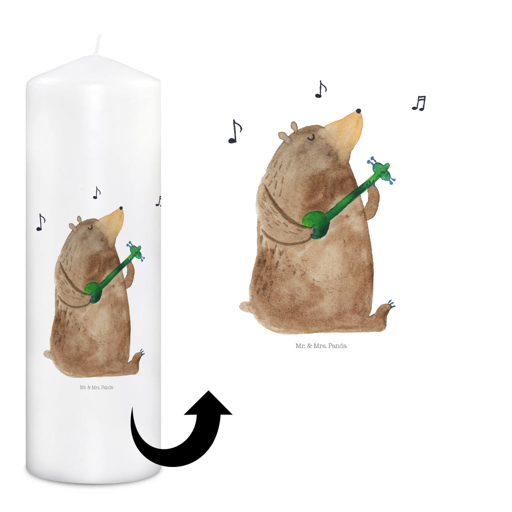 Kerze Bär Gitarre Kerze, Taufkerze, Kommunionskerze, Geburtstagskerze, Geschenk Kerze, Taufgeschenk Kerze, Kerze mit Druck, Besondere Kerze, Geschenkidee Kerze, Kerze für Kommunion, Geburtstag Kerze, Kommunion Kerze, Bär, Teddy, Teddybär