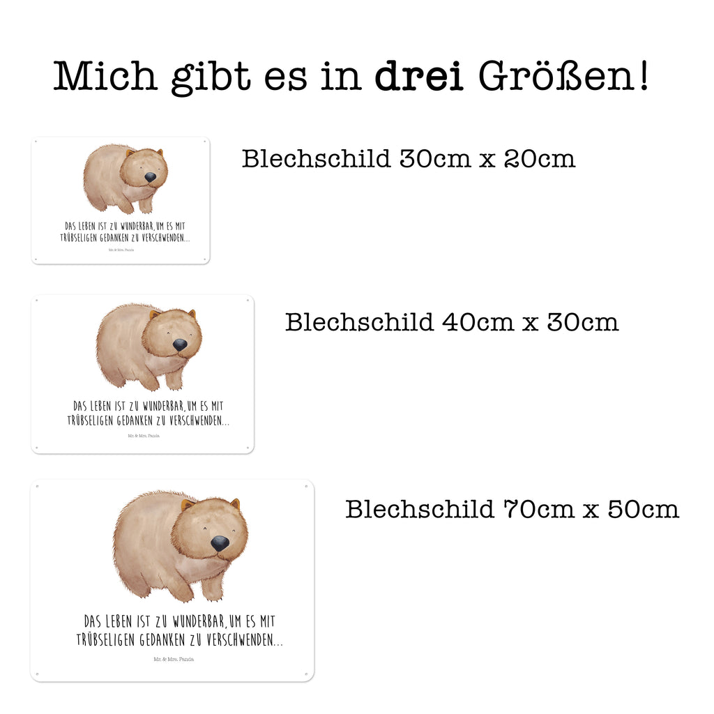 Blechschild Wombat Wombat, Das Leben ist schön, Motivation, Spruch, Australien, 	 Blechschild, Metallschild, Geschenk Schild, Schild, Magnet-Metall-Schild, Deko Schild, Wandschild, Wand-Dekoration, Türschild, Wandschild, Metallschild  süße Tiermotive, gute Laune, lustige Sprüche, Tiere