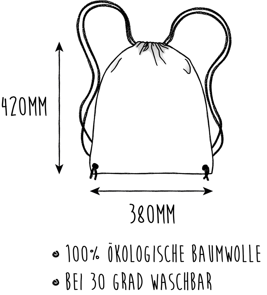 Sportbeutel Pinguin Marienkäfer Turnbeutel, Beutel, Sporttasche, Tasche, Stoffbeutel, Pinguin, Pinguine, Marienkäfer, Liebe, Wunder, Glück, Freude, Lebensfreude