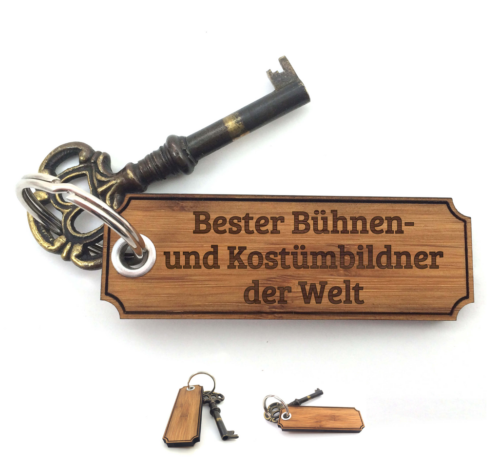 Schlüsselanhänger Classic Gravur Bühnen- und Kostümbildner Schlüsselanhänger, Anhänger, Taschenanhänger, Glücksbringer, Geschenke, Schenken, Gravur