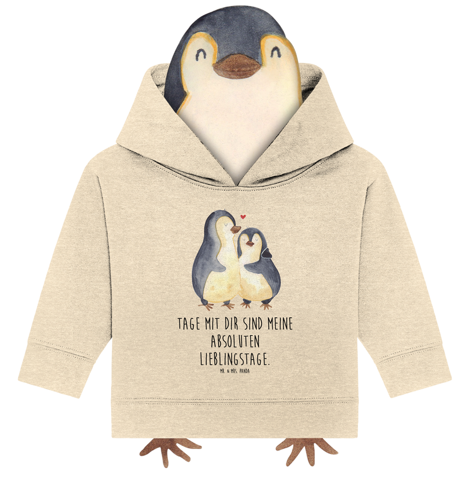 Organic Baby Hoodie Pinguin umarmend Baby Kapuzenshirt, Baby Kapuzensweatshirt, Baby Hoodie, Baby Pullover, Pinguin, Liebe, Liebespaar, Liebesbeweis, Liebesgeschenk, Verlobung, Jahrestag, Hochzeitstag, Hochzeit, Hochzeitsgeschenk