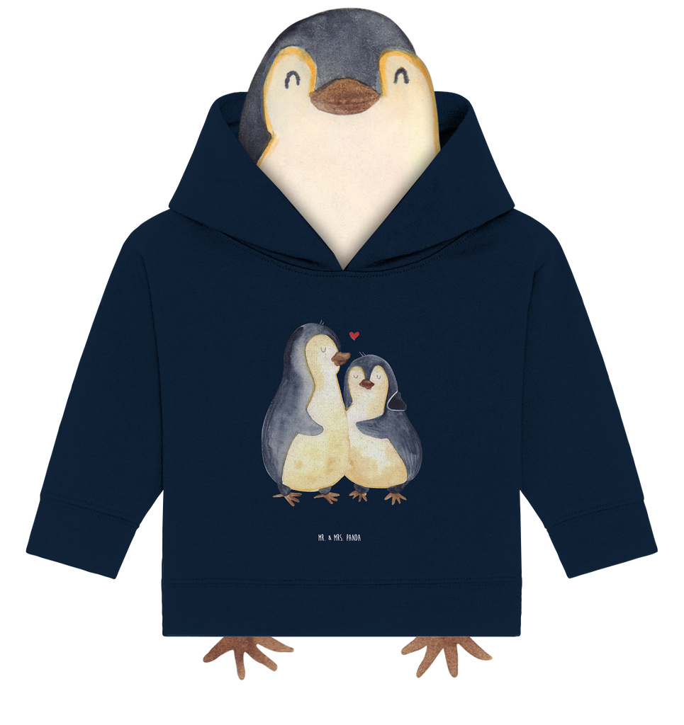 Organic Baby Hoodie Pinguin umarmend Baby Kapuzenshirt, Baby Kapuzensweatshirt, Baby Hoodie, Baby Pullover, Pinguin, Liebe, Liebespaar, Liebesbeweis, Liebesgeschenk, Verlobung, Jahrestag, Hochzeitstag, Hochzeit, Hochzeitsgeschenk