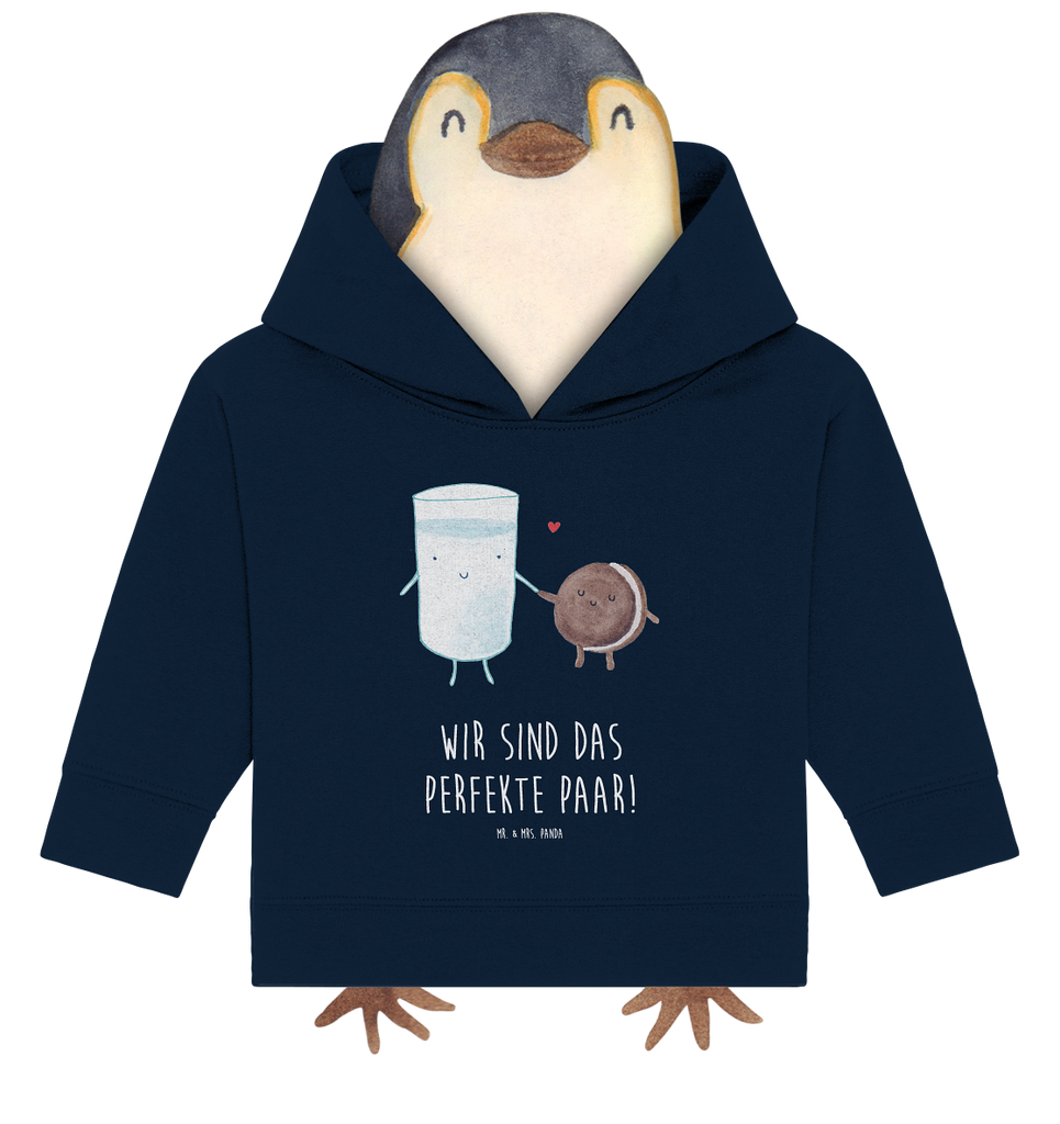 Organic Baby Hoodie Milch & Keks Baby Kapuzenshirt, Baby Kapuzensweatshirt, Baby Hoodie, Baby Pullover, Tiermotive, Gute Laune, lustige Sprüche, Tiere, Milk, Cookie, Milch, Keks, Kekse, Kaffee, Einladung Frühstück, Motiv süß, romantisch, perfektes Paar