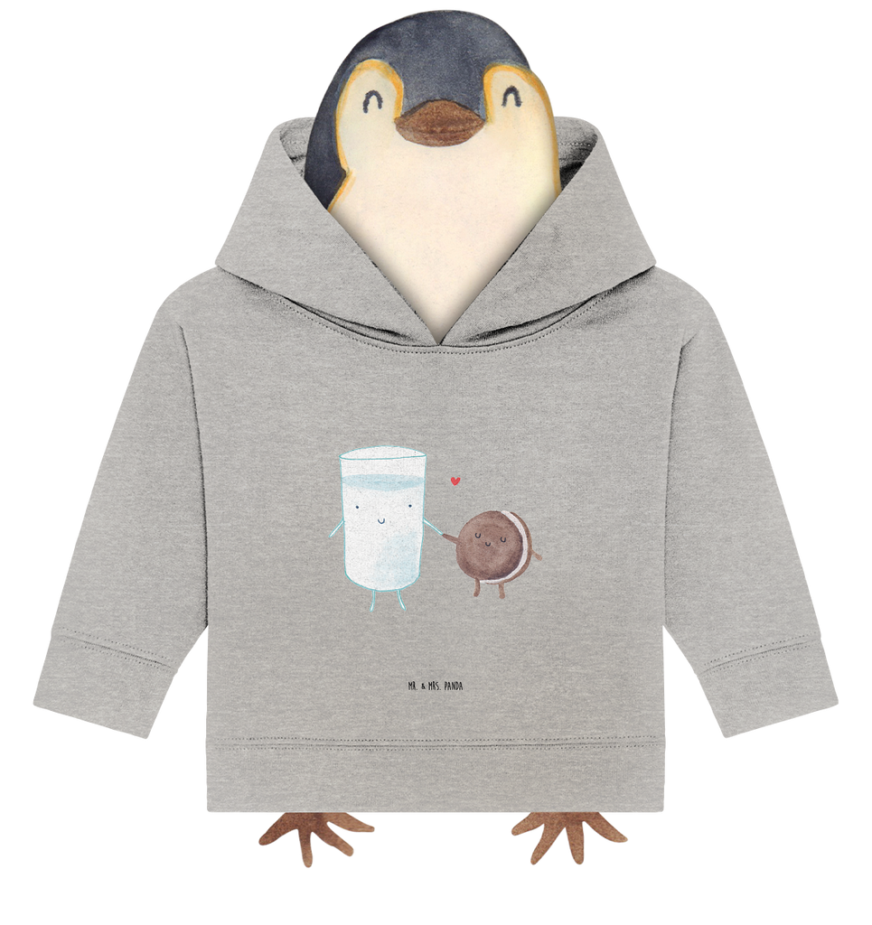 Organic Baby Hoodie Milch & Keks Baby Kapuzenshirt, Baby Kapuzensweatshirt, Baby Hoodie, Baby Pullover, Tiermotive, Gute Laune, lustige Sprüche, Tiere, Milk, Cookie, Milch, Keks, Kekse, Kaffee, Einladung Frühstück, Motiv süß, romantisch, perfektes Paar