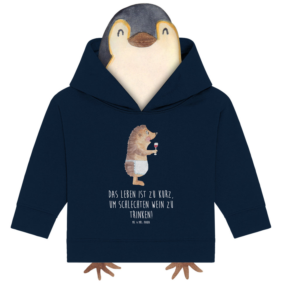 Organic Baby Hoodie Igel mit Wein Baby Kapuzenshirt, Baby Kapuzensweatshirt, Baby Hoodie, Baby Pullover, Tiermotive, Gute Laune, lustige Sprüche, Tiere, Wein Spruch, Igel, Geschenk Weintrinker, Geschenk Weinliebhaber, Wein Deko, Weinglas, Rotwein, Weißwein, Wein trinken
