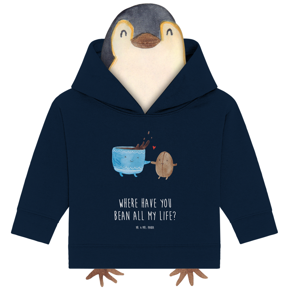 Organic Baby Hoodie Kaffee Bohne Bio, Baby Kapuzenshirt, Baby Kapuzensweatshirt, Baby Hoodie, Baby Pullover, süße Tiermotive, gute Laune, lustige Sprüche, Tiere, Kaffee, Kaffeebohne, Genuss, Zufriedenheit, Glück