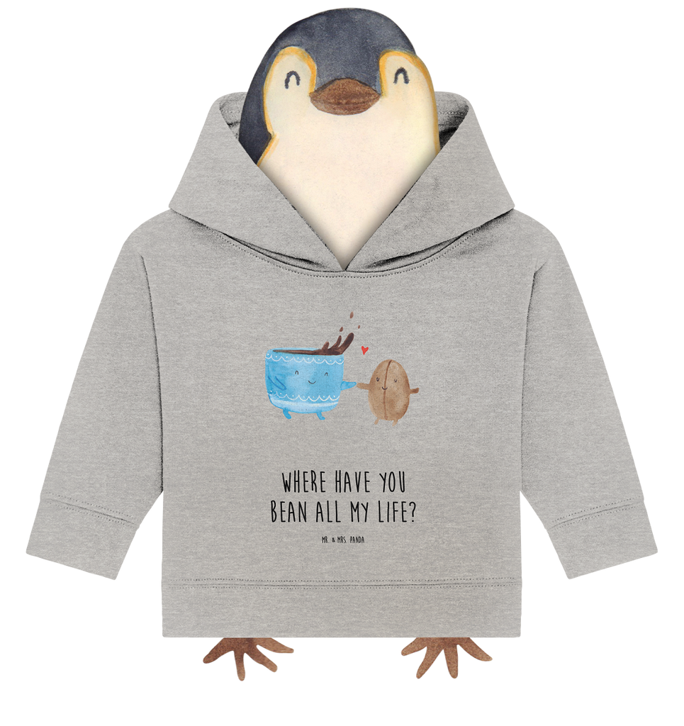 Organic Baby Hoodie Kaffee Bohne Bio, Baby Kapuzenshirt, Baby Kapuzensweatshirt, Baby Hoodie, Baby Pullover, süße Tiermotive, gute Laune, lustige Sprüche, Tiere, Kaffee, Kaffeebohne, Genuss, Zufriedenheit, Glück