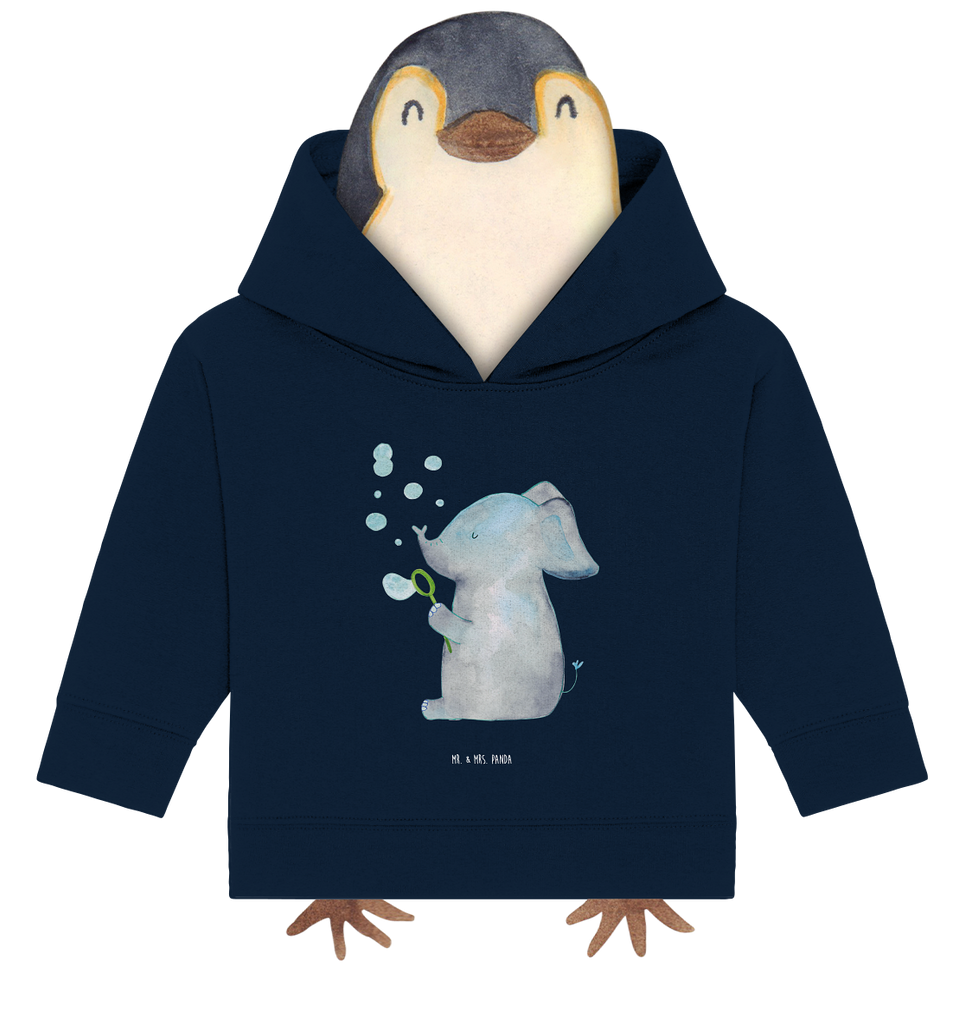 Organic Baby Hoodie Elefant Seifenblasen Baby Kapuzenshirt, Baby Kapuzensweatshirt, Baby Hoodie, Baby Pullover, Tiermotive, Gute Laune, lustige Sprüche, Tiere, Elefant, Elefanten, Dickhäter, Rüsseltier, Seifenblasen, Liebe, Heimat, Gefühl. Daheim, Liebesbeweis, Liebesspruch