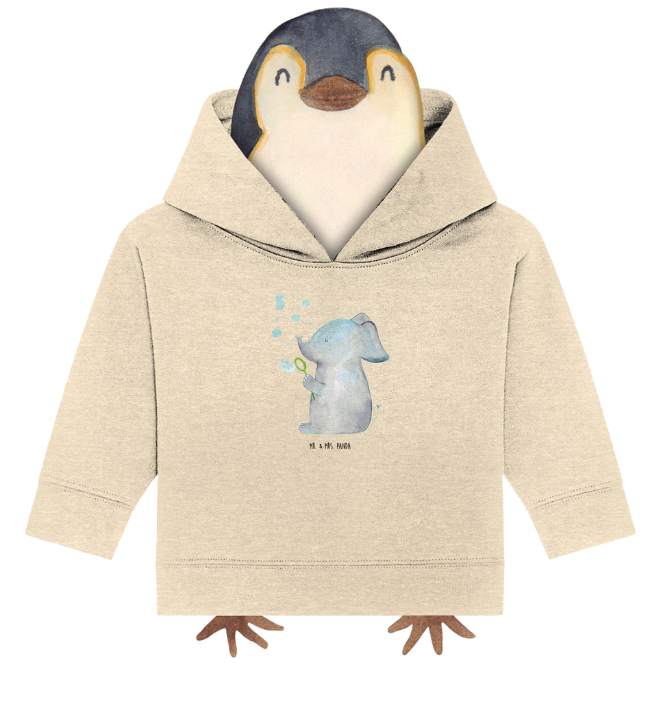Organic Baby Hoodie Elefant Seifenblasen Baby Kapuzenshirt, Baby Kapuzensweatshirt, Baby Hoodie, Baby Pullover, Tiermotive, Gute Laune, lustige Sprüche, Tiere, Elefant, Elefanten, Dickhäter, Rüsseltier, Seifenblasen, Liebe, Heimat, Gefühl. Daheim, Liebesbeweis, Liebesspruch