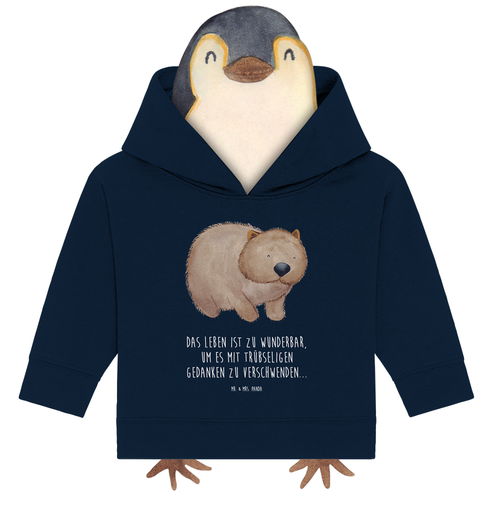 Organic Baby Hoodie Wombat Baby Kapuzenshirt, Baby Kapuzensweatshirt, Baby Hoodie, Baby Pullover, Tiermotive, Gute Laune, lustige Sprüche, Tiere, Wombat, Das Leben ist schön, Motivation, Spruch, Australien