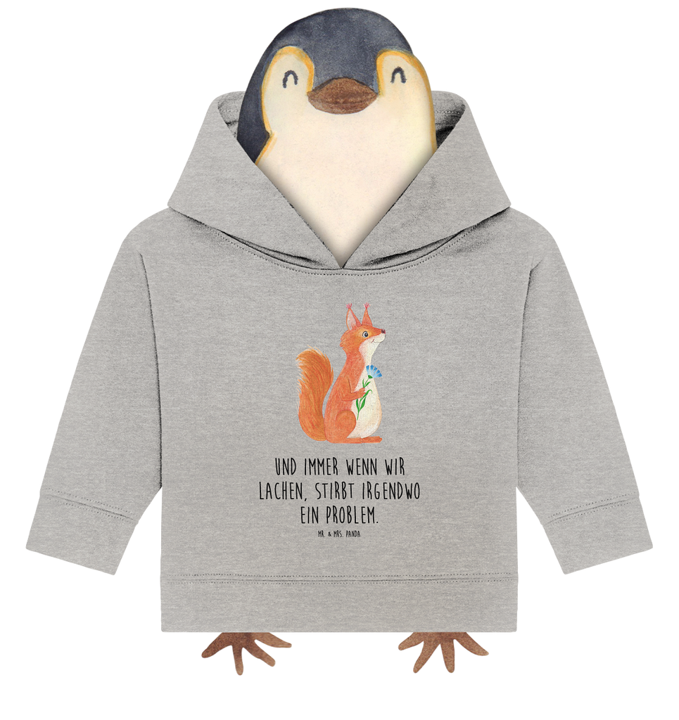 Organic Baby Hoodie Eichhörnchen Blume Bio, Baby Kapuzenshirt, Baby Kapuzensweatshirt, Baby Hoodie, Baby Pullover, süße Tiermotive, gute Laune, lustige Sprüche, Tiere, Eichhörnchen, Eichhorn, Spruch positiv, Lachen, Spaß, Motivation Sprüche, Motivation Bilder, glücklich Spruch, Spruch Deko