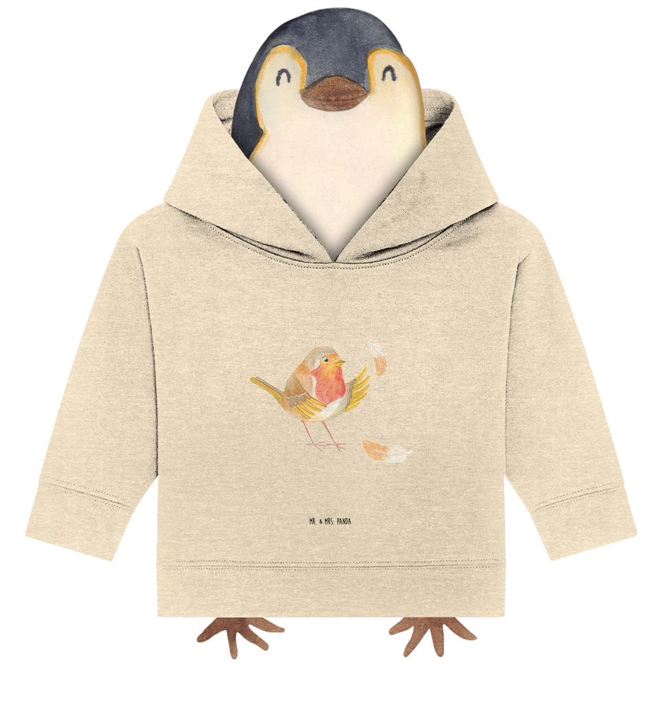 Organic Baby Hoodie Rotkehlchen mit Federn Baby Kapuzenshirt, Baby Kapuzensweatshirt, Baby Hoodie, Baby Pullover, Tiermotive, Gute Laune, lustige Sprüche, Tiere, What if i fall, Rotkehlchen, Spruch Motivation, Spruch Mut, Vogel, Motivation Sprüche, Motivationsbilder, fliegen