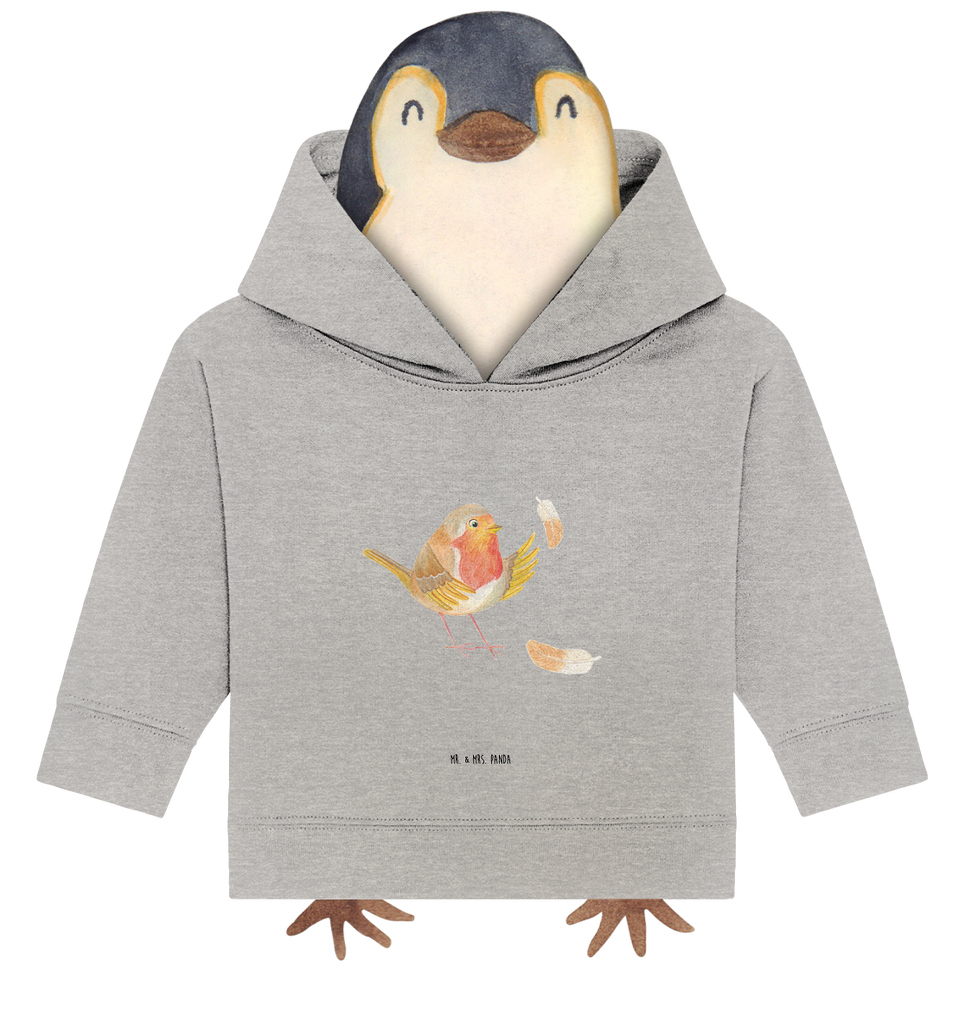 Organic Baby Hoodie Rotkehlchen mit Federn Baby Kapuzenshirt, Baby Kapuzensweatshirt, Baby Hoodie, Baby Pullover, Tiermotive, Gute Laune, lustige Sprüche, Tiere, What if i fall, Rotkehlchen, Spruch Motivation, Spruch Mut, Vogel, Motivation Sprüche, Motivationsbilder, fliegen