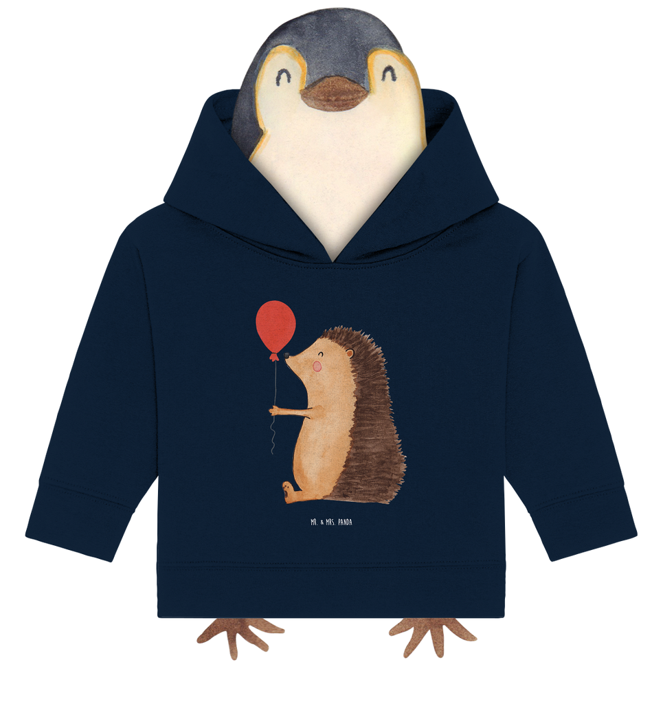 Organic Baby Hoodie Igel mit Luftballon Baby Kapuzenshirt, Baby Kapuzensweatshirt, Baby Hoodie, Baby Pullover, Tiermotive, Gute Laune, lustige Sprüche, Tiere, Igel, Geburtstag, Herzlichen Glückwunsch, Glückwunsch, Geburtstagskind, Ballon, Happy Birthday