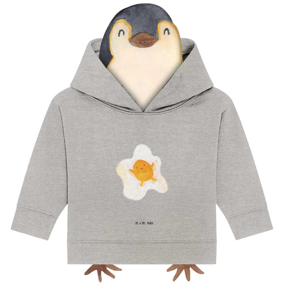Organic Baby Hoodie Spiegelei Baby Kapuzenshirt, Baby Kapuzensweatshirt, Baby Hoodie, Baby Pullover, Tiermotive, Gute Laune, lustige Sprüche, Tiere, Ei, Spiegelei, Schön, Tag, Glücklich, Liebe