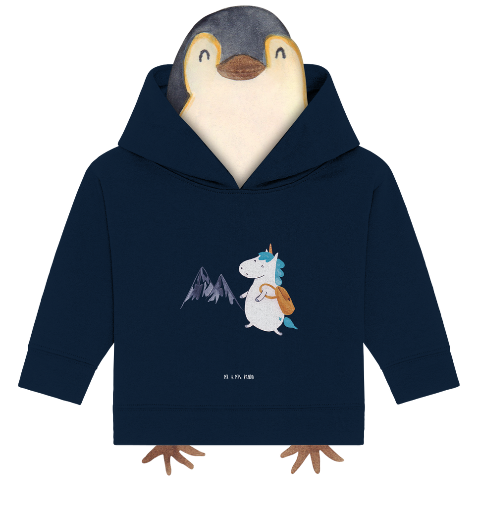 Organic Baby Hoodie Einhorn Bergsteiger Baby Kapuzenshirt, Baby Kapuzensweatshirt, Baby Hoodie, Baby Pullover, Einhorn, Einhörner, Einhorn Deko, Pegasus, Unicorn, Bergsteiger, Abenteuer, Berge, Abenteurer, Weltenbummler, Weltreise, Reisen, Urlaub, Entdecker