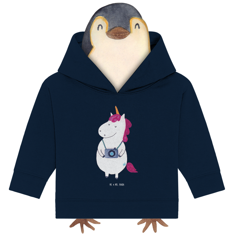 Organic Baby Hoodie Einhorn Fotograf Baby Kapuzenshirt, Baby Kapuzensweatshirt, Baby Hoodie, Baby Pullover, Einhorn, Einhörner, Einhorn Deko, Pegasus, Unicorn, Fotograf, Fotografie, Kamera, Reisen, Weltreise, Weltenbummler, Urlaub, Tourist, Kurztrip, Reise, Städtereise