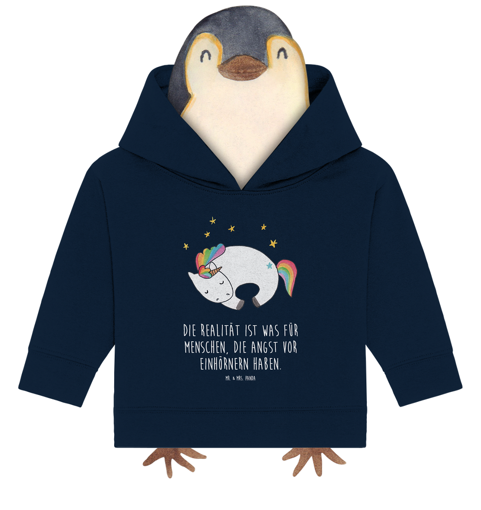 Organic Baby Hoodie Einhorn Nacht Baby Kapuzenshirt, Baby Kapuzensweatshirt, Baby Hoodie, Baby Pullover, Einhorn, Einhörner, Einhorn Deko, Pegasus, Unicorn, Träume, Traum, unicorn, Realität, Menschen, Geschenk, Ruhe, Freundin