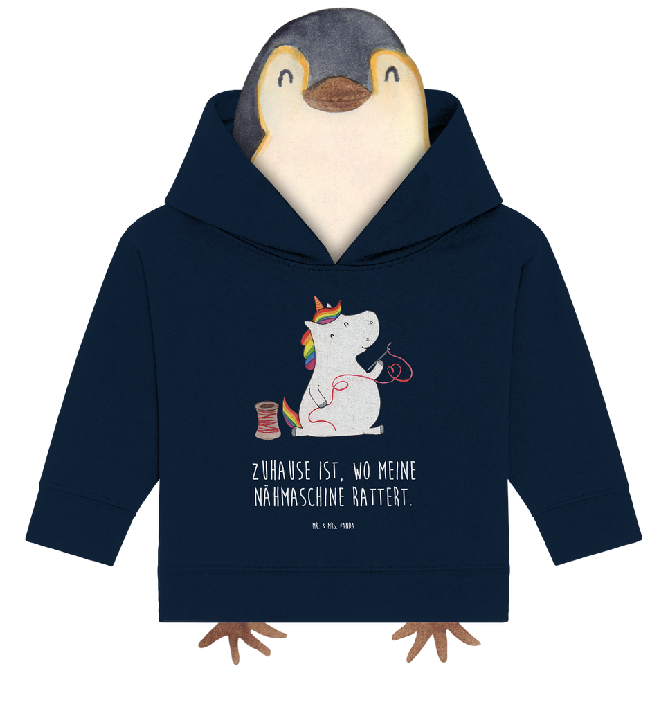 Organic Baby Hoodie Einhorn Näherin Baby Kapuzenshirt, Baby Kapuzensweatshirt, Baby Hoodie, Baby Pullover, Einhorn, Einhörner, Einhorn Deko, Pegasus, Unicorn, Näherin, nähen, Mädchen, Freundin, Häkeln, Stricken, basteln, Nähzimmer